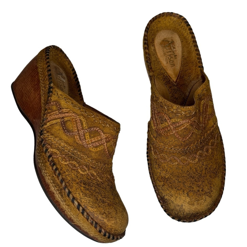 Clarks Brown and Tan Mules Comfortable and Stylish